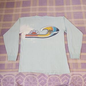 Vtg SUNDEK Surfing Long Sleeve Pocket T Shirt Made USA Surf Rare 70s 80s